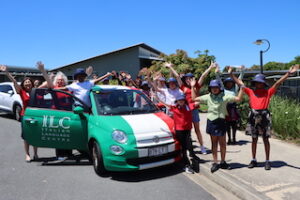 Italian Language Centre team around Fiat Italian car