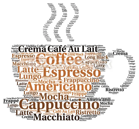 coffee cup calligram