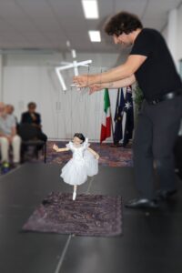 Puppetry in action at the ILC Di Filippo Marionette Show in Brisbane 2 May 2026
