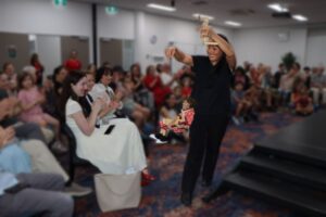 Audience enjoying the ILC Di Filippo Marionette Show in Brisbane 2 May 2026