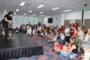 Audience enjoying the ILC Di Filippo Marionette Show in Brisbane 2 May 2026