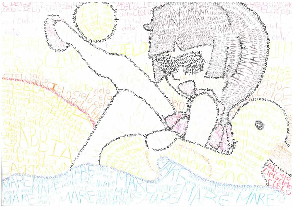 ILC Calligram Competition 2026 - Winning Artwork - Years 7-8 - Third Place